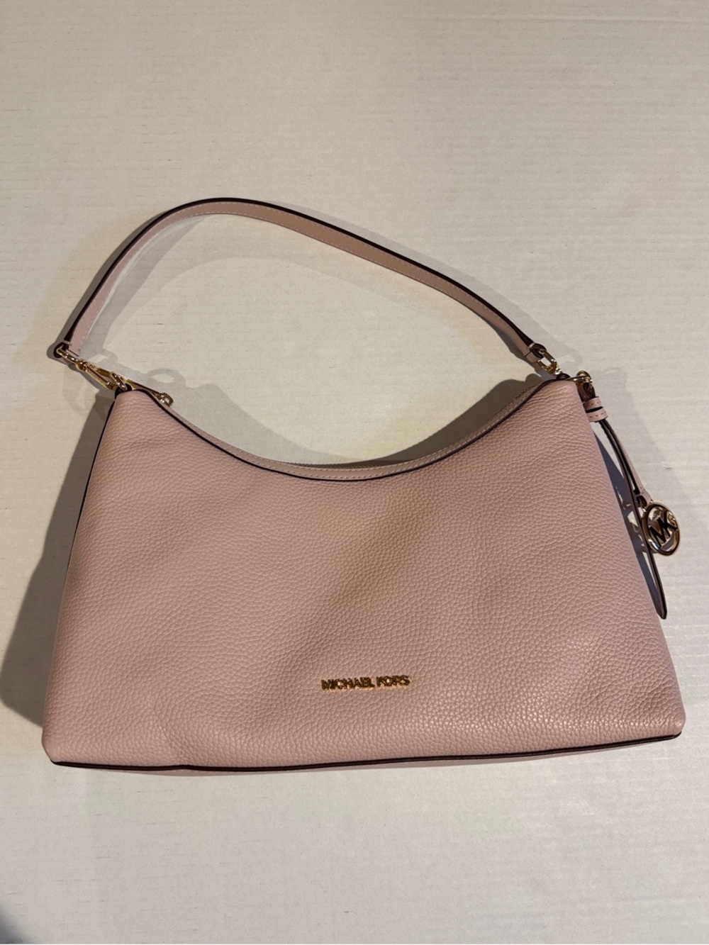 Michael Kors Blush Pebbled Leather Shoulder Hobo
